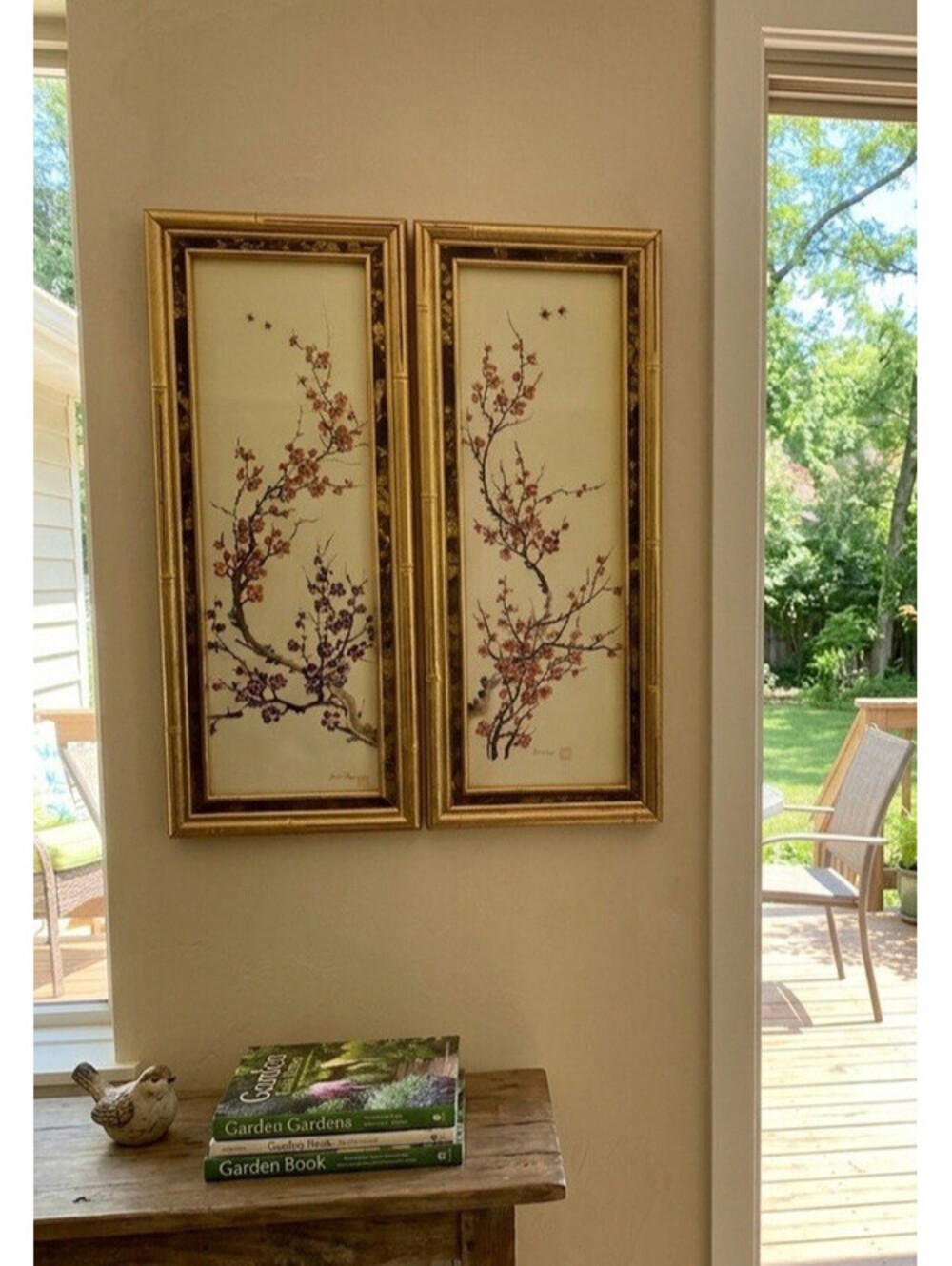 Vintage Ho-Chu Oriental Trees Turner Wall Art Prints Set of 2